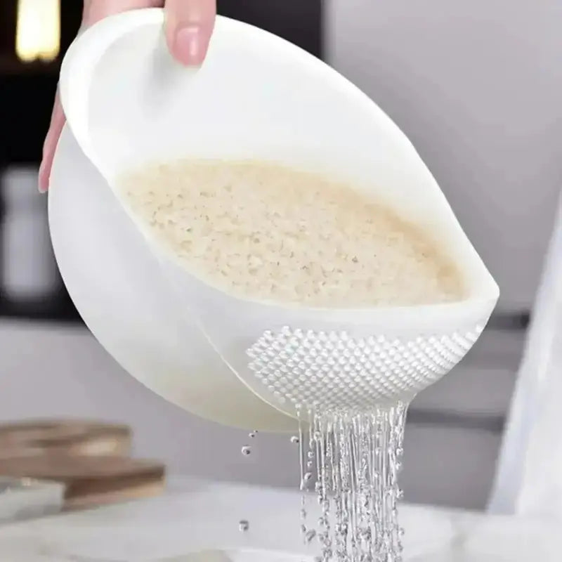 Multi Functional Dual Layer Kitchen Drain Basin, Colander Strainer Basket with Handle, Versatile Food Washing Tool for Rinsing Rice Fruit Vegetable, Daily Household Meal Prep Bowl Utensils