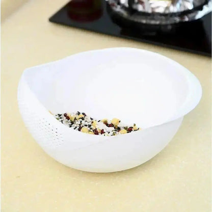 Multi Functional Dual Layer Kitchen Drain Basin, Colander Strainer Basket with Handle, Versatile Food Washing Tool for Rinsing Rice Fruit Vegetable, Daily Household Meal Prep Bowl Utensils