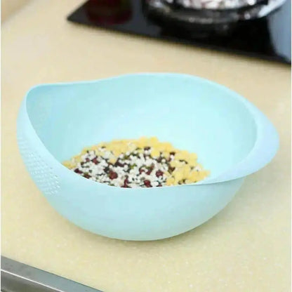 Multi Functional Dual Layer Kitchen Drain Basin, Colander Strainer Basket with Handle, Versatile Food Washing Tool for Rinsing Rice Fruit Vegetable, Daily Household Meal Prep Bowl Utensils