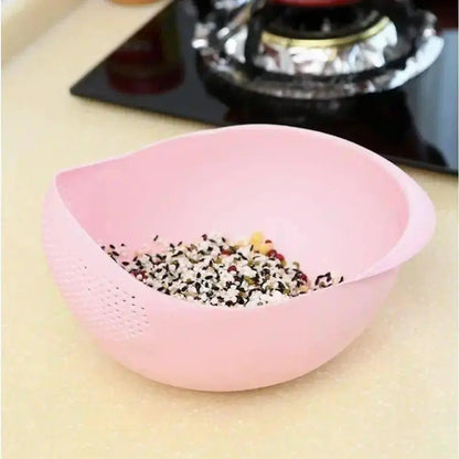 Multi Functional Dual Layer Kitchen Drain Basin, Colander Strainer Basket with Handle, Versatile Food Washing Tool for Rinsing Rice Fruit Vegetable, Daily Household Meal Prep Bowl Utensils